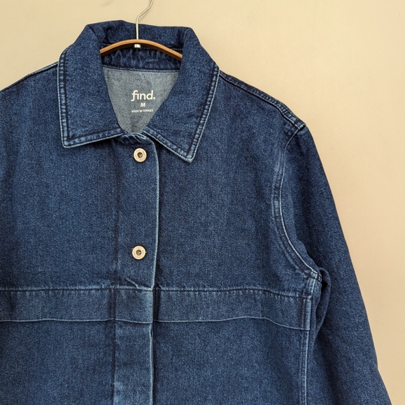 Find. Utility Indigo Denim Chore Coat Minimalist - Picture 11 of 14